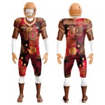 Fully Customized Breathable Plus Size American Football Team Wear Uniform Set with Printed Sublimation Inverted Varsity Design