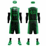 2025 Retro Sublimation Reversible Basketball Vest Kit BSCI Wholesale Green Sportswear Summer Printed Rhinestone Men's Green 2025 Retro Sublimation Reversible Basketball Vest Kit BSCI Wholesale Green Sportswear Summer Printed Rhinestone Men's Green
