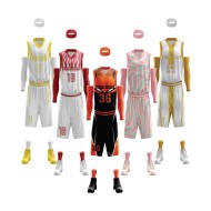 Custom Wholesale Retro Design Men's Basketball Uniform Jerseys Laker Basketball Jersey Polyester Singlets Vests Kit Set